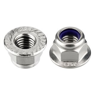 meinschraubenversand.de - Flanschmuttern (selbstsichernd mit Sperrverzahnung) M10 nach DIN 6926 - Sicherungsmuttern A2 V2A rostfreier Edelstahl mit Polyamid-Klemmteil - UKV - M10 10 Stück
