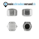 meinschraubenversand.de - Sechskant Hutmuttern M4 25 Stück DIN 917 (niedrige Form) M3 - M18 - Kappenmuttern - A2 V2A rostfreier Edelstahl