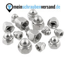 Sechskant Hutmuttern M4 25 Stück DIN 986 (selbstsichernd) M4 - M16 - Stopmuttern - Kappenmuttern A2 V2A rostfreier Edelstahl