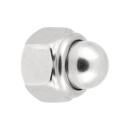 Sechskant Hutmuttern M4 25 Stück DIN 986 (selbstsichernd) M4 - M16 - Stopmuttern - Kappenmuttern A2 V2A rostfreier Edelstahl