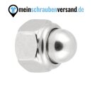 Sechskant Hutmuttern M12 100 Stück DIN 986 (selbstsichernd) M4 - M16 - Stopmuttern - Kappenmuttern A2 V2A rostfreier Edelstahl