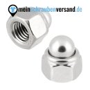 Sechskant Hutmuttern M12 100 Stück DIN 986 (selbstsichernd) M4 - M16 - Stopmuttern - Kappenmuttern A2 V2A rostfreier Edelstahl