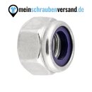 Sicherungsmuttern M10 100 Stück DIN 982 (selbstsichernd, hohe Form) M4 - M16 - Stopmuttern - Kappenmuttern - Sechskantmuttern A2 V2A rostfreier Edelstahl