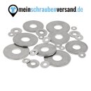 meinschraubenversand.de - Unterlegscheiben DIN 9021 (großer Außendurchmesser) M3 - M24 - ISO 7093 Beilagscheiben Karosseriescheiben A2 V2A Edelstahlscheiben M10 25