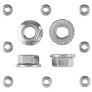 Flanschmuttern DIN 6923 (Sperrverzahnung - UKV) M3 - M16 - Edelstahlmuttern - Sperrzahnmuttern - Sechskantmuttern - Flansch - A2 V2A rostfreier Edelstahl M6 25