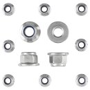 Flanschmuttern M3 50 Stück DIN 6926 (selbstsichernd) M3 - M12 - Edelstahlmuttern - Stoppmuttern - Klemmmuttern - Sechskantmuttern - Flansch - A2 V2A rostfreier Edelstahl