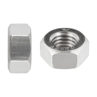 Sechskantmuttern M6 200 Stück DIN 934 (standrad Ausführung) M3 - M12 - ISO 4032 - Edelstahlmuttern - Schraubenmuttern - A2 V2A rostfreier Edelstahl
