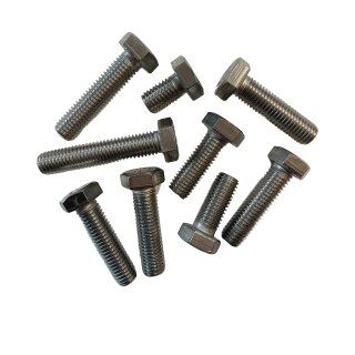 Sechskantschrauben M5x16 50 Stück DIN 933 (Vollgewinde, Gewindeschrauben, Maschinenschrauben, Außensechskant, ISO 4017) A2 V2A rostfreier Edelstahl M5 x 16