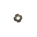 Einschlagmuttern M 6 100 Stück (4 Einschlagspitzen als Mitdrehsicherung, Gewinde metrisch) M4 - M12 - Edelstahl Muttern - Zackenmuttern - A2 V2A rostfreier Edelstahl -  M6 100