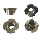 Einschlagmuttern M 10 50 Stück (4 Einschlagspitzen als Mitdrehsicherung, Gewinde metrisch) M4 - M12 - Edelstahl Muttern - Zackenmuttern - A2 V2A rostfreier Edelstahl -  M10 50