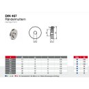 Rändelmutter flache Form Mutter alle Größen & Mengen M3 - M4 - M5 - M6 - M8 - M10 Gewinde Edelstahl Einstell Muttern DIN467 mit gerändeltem geriffeltem Rand M5 25 Stück