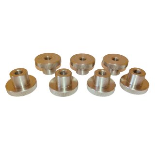 Rändelmuttern FlacheForm DIN 467 M2,5 M3 M4 M5 M6 M8 M10 Edelstahl Rändelmutter