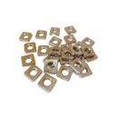 Vierkantmuttern (niedrige Form) - Mutter (alle Größen & Mengen M2 - M2,5 - M3 - M4 - M5 - M6 - M8 - M10) - DIN 562 - Edelstahl A2 (V2A) - Einlegemutter -  M2 25 Stück