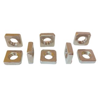 Vierkantmuttern (niedrige Form) - Mutter (alle Größen & Mengen M2 - M2,5 - M3 - M4 - M5 - M6 - M8 - M10) - DIN 562 - Edelstahl A2 (V2A) - Einlegemutter -  M2,5 50 Stück