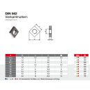 Vierkantmuttern (niedrige Form) - Mutter (alle Größen & Mengen M2 - M2,5 - M3 - M4 - M5 - M6 - M8 - M10) - DIN 562 - Edelstahl A2 (V2A) - Einlegemutter -  M5 50 Stück