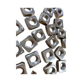 Vierkantmuttern (hohe Form) - Mutter (alle Größen & Mengen M5 - M6 - M8 - M10 - M12 - M16) - DIN 557 - Edelstahl A2 (V2A) - Einlegemutter M10-50 Stück