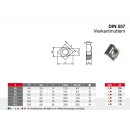 Vierkantmuttern (hohe Form) - Mutter (alle Größen & Mengen M5 - M6 - M8 - M10 - M12 - M16) - DIN 557 - Edelstahl A2 (V2A) - Einlegemutter M8-50 Stück