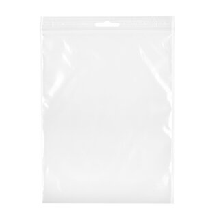 LDPE-Druckverschlussbeutel mit Eurolochausstanzung 90 mµ