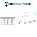 Vierkant Schweißmuttern M12 100 Stück - DIN 928 - Edelstahl A2 (v2A) - (alle Größen & Mengen) - Einlegemuttern