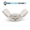 Flügelmuttern M6 25 Stück ~DIN 315 - Amerikanische Form - Edelstahl A2 v2A - Schmetterlingsmutter