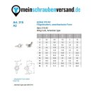 Flügelmuttern M6 25 Stück ~DIN 315 - Amerikanische Form - Edelstahl A2 v2A - Schmetterlingsmutter