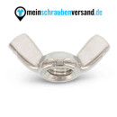 Flügelmuttern M6 50 Stück ~DIN 315 - Amerikanische Form - Edelstahl A2 v2A - Schmetterlingsmutter