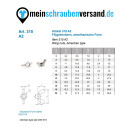Flügelmuttern M6 50 Stück ~DIN 315 - Amerikanische Form - Edelstahl A2 v2A - Schmetterlingsmutter