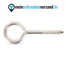 Ösenschrauben mit Holzgewinde 3,45x20 mm 50 Stück Edelstahl A2 Ringschrauben