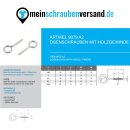 Ösenschrauben mit Holzgewinde 3,45x20 mm 50 Stück Edelstahl A2 Ringschrauben