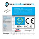 Spanplattenschrauben 4x16 mm 500 Stück Edelstahl A2 - Holzbauschrauben - Holzschrauben - Senkkopf - Vollgewinde mit verstärktem Kopf