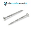 Spanplattenschrauben 4x20 mm 500 Stück Edelstahl A2 - Holzbauschrauben - Holzschrauben - Senkkopf - Vollgewinde mit verstärktem Kopf