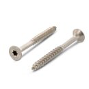 Spanplattenschrauben 3,5x25 mm 100 Stück Edelstahl A2 - Senkkopf - Teilgewinde mit verstärktem Kopf - Holzbauschrauben - Holzschrauben