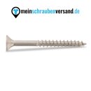 Spanplattenschrauben 6x100 mm 50 Stück Edelstahl A2 - Senkkopf - Teilgewinde mit verstärktem Kopf - Holzbauschrauben - Holzschrauben