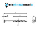 Spanplattenschrauben 8x200 mm 10 Stück Edelstahl A2 - Senkkopf - Teilgewinde mit verstärktem Kopf - Holzbauschrauben - Holzschrauben