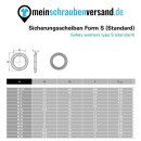 Sicherungsscheiben Form S  Edelstahl A2 V2A Schnorr Scheiben  M8 25 Stück