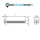 Spanplattenschrauben 3,5x25 mm 50 Stück Edelstahl A2 - Holzbauschrauben - Holzschrauben - Rundkopf - Vollgewinde mit verstärktem Kopf