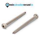 Spanplattenschrauben 5x50 mm 200 Stück Edelstahl A2 - Holzbauschrauben - Holzschrauben - Rundkopf - Vollgewinde mit verstärktem Kopf