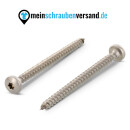 Spanplattenschrauben 5x70 mm 50 Stück Edelstahl A2 - Holzbauschrauben - Holzschrauben - Rundkopf - Vollgewinde mit verstärktem Kopf