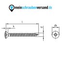 Spanplattenschrauben 4,5x40 mm 10 Stück Edelstahl A2 - Holzbauschrauben - Holzschrauben - Linsenkopf - Vollgewinde mit verstärktem Kopf