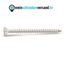 Spanplattenschrauben 4,5x60 mm 100 Stück Edelstahl A2 - Holzbauschrauben - Holzschrauben - Linsenkopf - Vollgewinde mit verstärktem Kopf