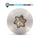 Spanplattenschrauben 4,5x60 mm 100 Stück Edelstahl A2 - Holzbauschrauben - Holzschrauben - Linsenkopf - Vollgewinde mit verstärktem Kopf