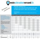 Spanplattenschrauben 4,5x60 mm 100 Stück Edelstahl A2 - Holzbauschrauben - Holzschrauben - Linsenkopf - Vollgewinde mit verstärktem Kopf