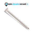 Spanplattenschrauben 4x50 mm 50 Stück Edelstahl A2 - Holzbauschrauben - Holzschrauben - Linsensenkkopf - Vollgewinde mit verstärktem Kopf