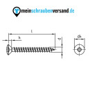Spanplattenschrauben 4x50 mm 50 Stück Edelstahl A2 - Holzbauschrauben - Holzschrauben - Linsensenkkopf - Vollgewinde mit verstärktem Kopf