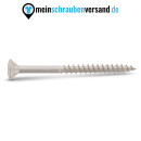 Spanplattenschrauben 4,5x60 mm 200 Stück Edelstahl A2 - Holzbauschrauben - Holzschrauben - Linsenkopf - Teilgewinde mit verstärktem Kopf