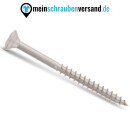 Spanplattenschrauben 4,5x60 mm 200 Stück Edelstahl A2 - Holzbauschrauben - Holzschrauben - Linsenkopf - Teilgewinde mit verstärktem Kopf