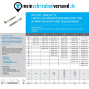 Spanplattenschrauben 4,5x60 mm 200 Stück Edelstahl A2 - Holzbauschrauben - Holzschrauben - Linsenkopf - Teilgewinde mit verstärktem Kopf