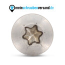 Spanplattenschrauben 4,5x70 mm 100 Stück Edelstahl A2 - Holzbauschrauben - Holzschrauben - Linsenkopf - Teilgewinde mit verstärktem Kopf