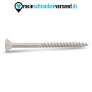 Spanplattenschrauben 6x120 mm 25 Stück Edelstahl A2 - Holzbauschrauben - Holzschrauben - Linsensenkkopf - Teilgewinde mit verstärktem Kopf