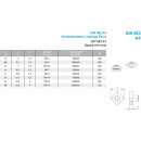 M4 Vierkantmuttern, niedrige Form DIN 562 A4